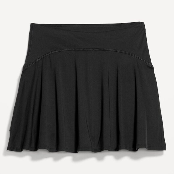 (2) OLD NAVY Active High-Waisted PowerSoft Skort Set Black & White Medium NEW - Picture 3 of 11